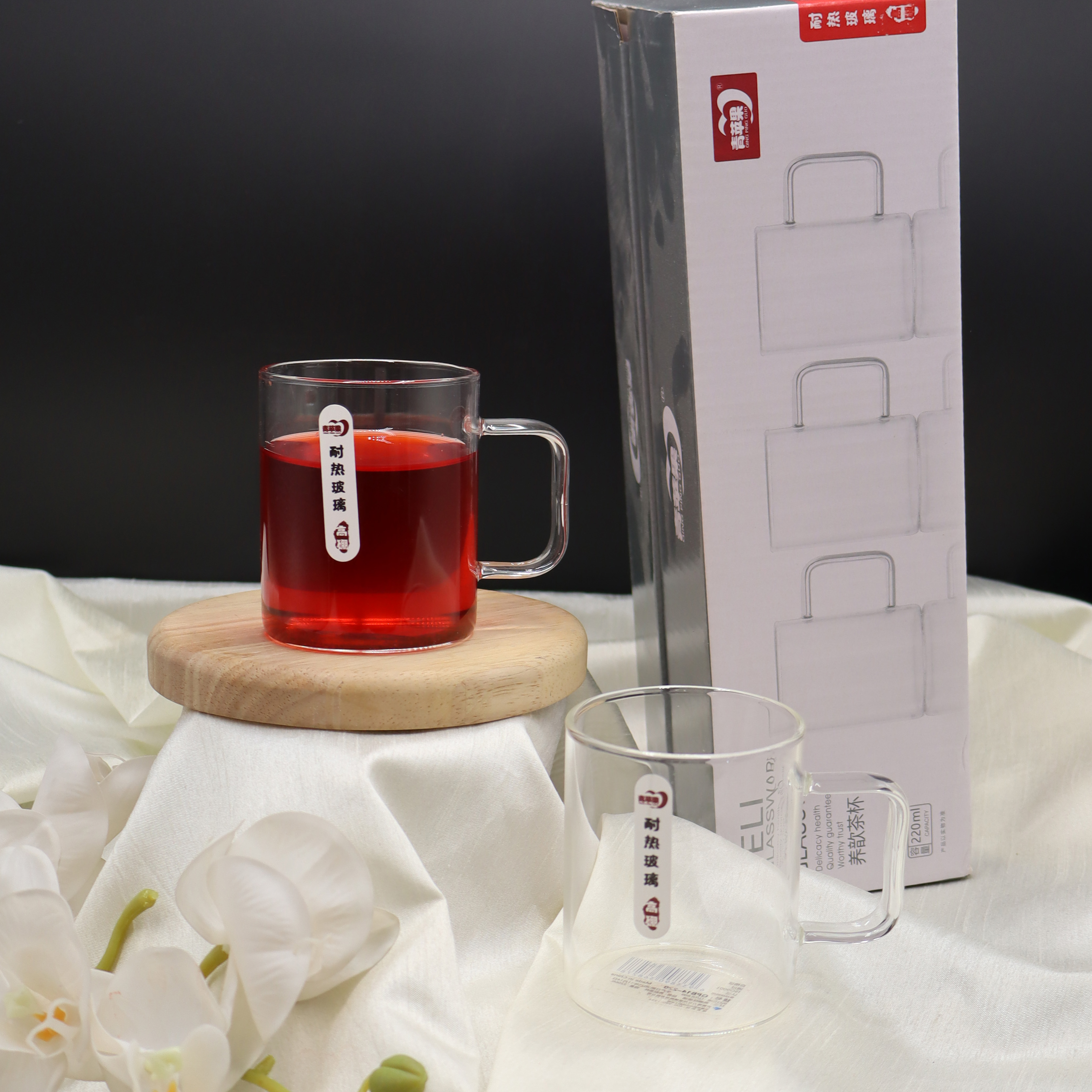 لیوان دلی پیرکس حجم 220ml شش عددی